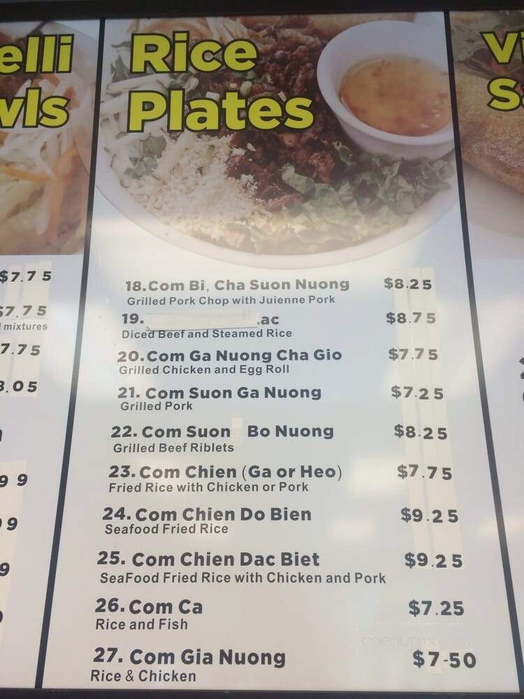 Pho for Life - Lakewood, WA menu_pic