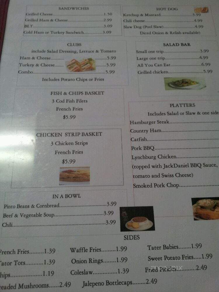 Iron Kettle Restaurant - McArthur, OH menu_pic