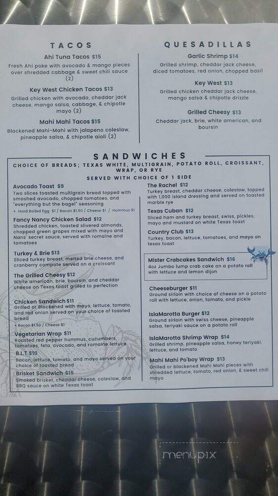 IslaMarotta - Marco Island, FL menu_pic