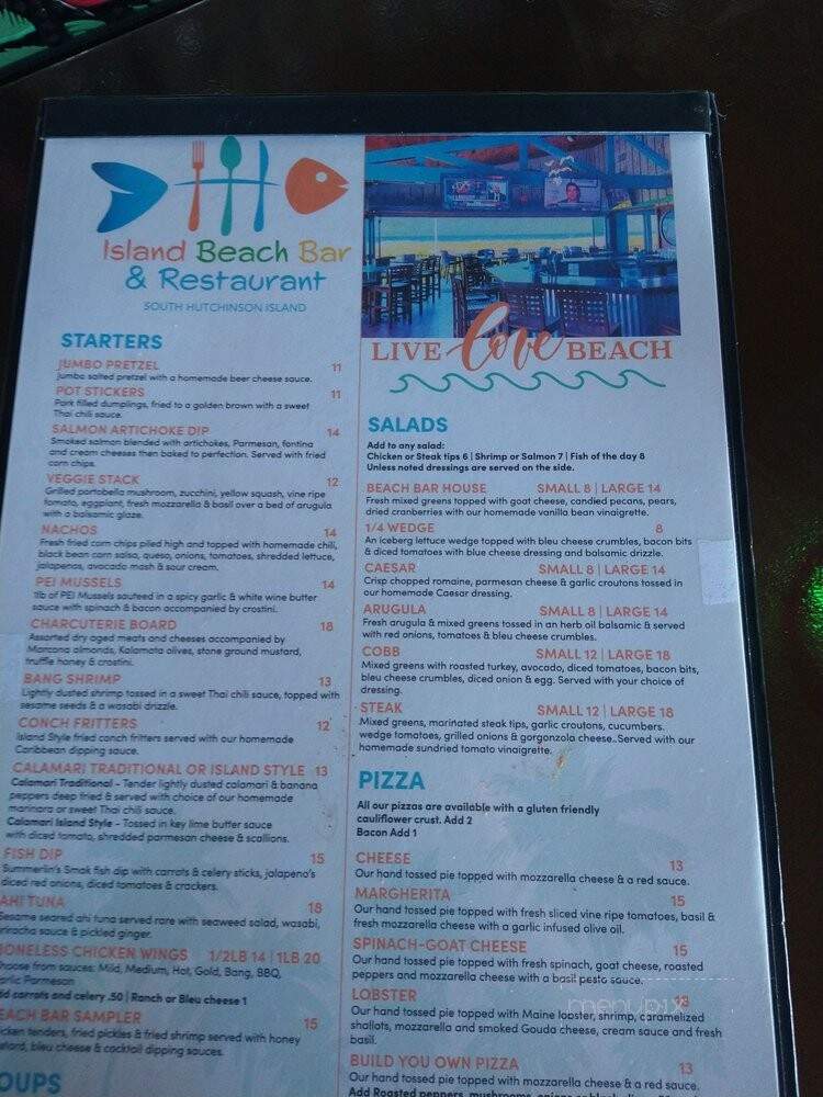 Island Beach Bar and Restaurant - FORT PIERCE, FL menu_pic