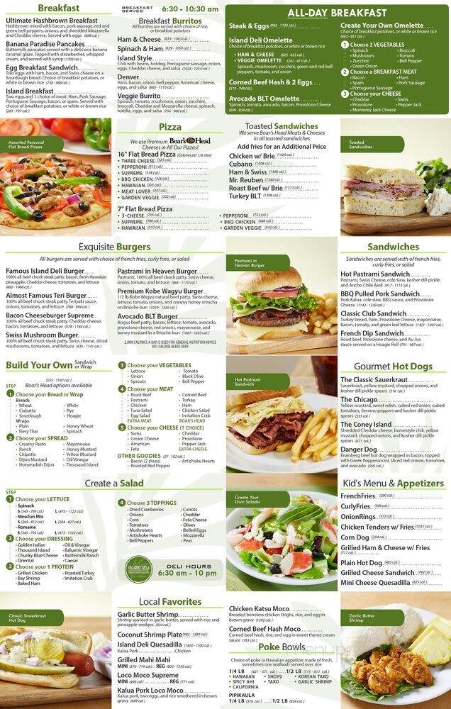 Island Deli Lewers - Honolulu, HI menu_pic