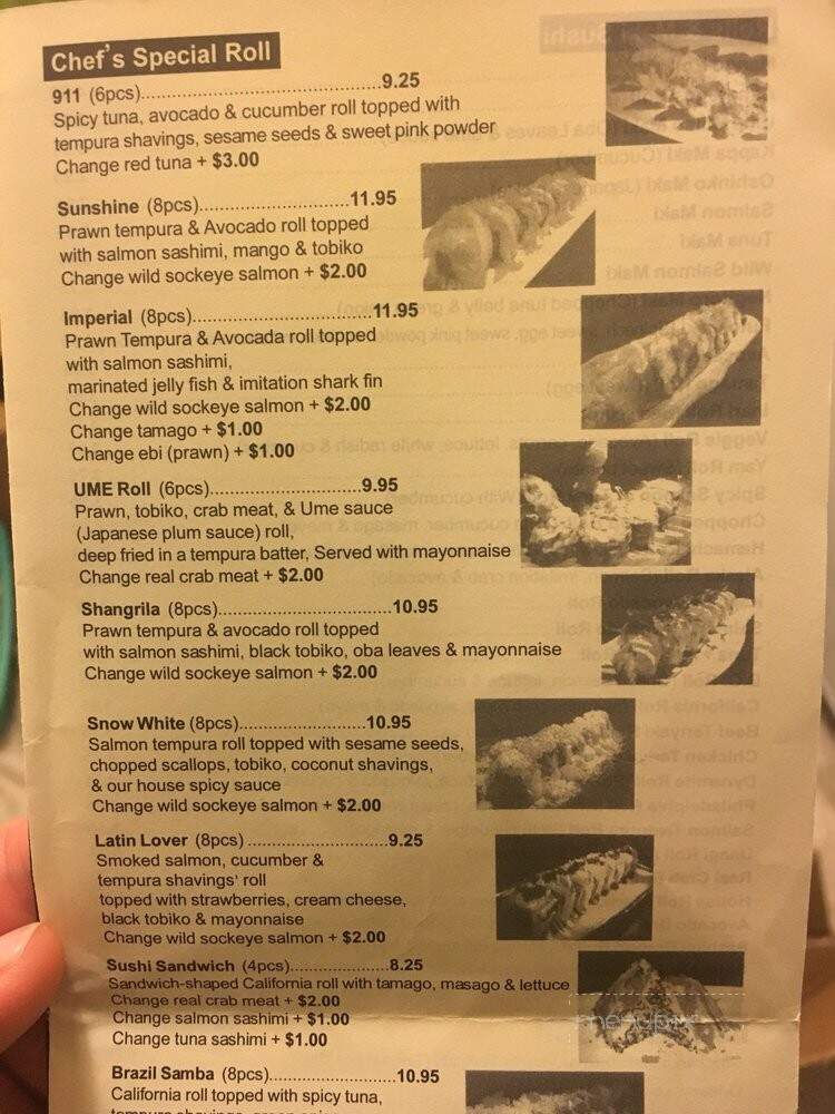 I Sushi - Vancouver, BC menu_pic