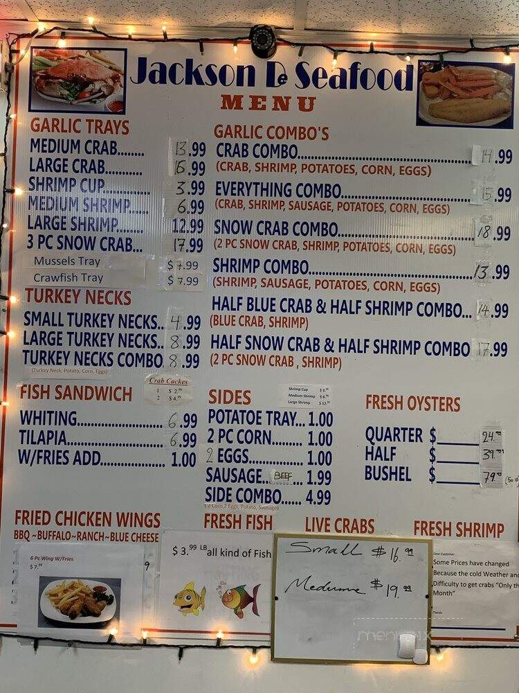 Jackson De Seafood - Jacksonville, FL menu_pic