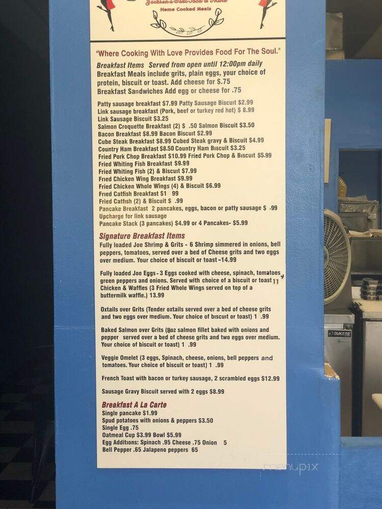 Jackson's Soul Food - Jonesboro, GA menu_pic