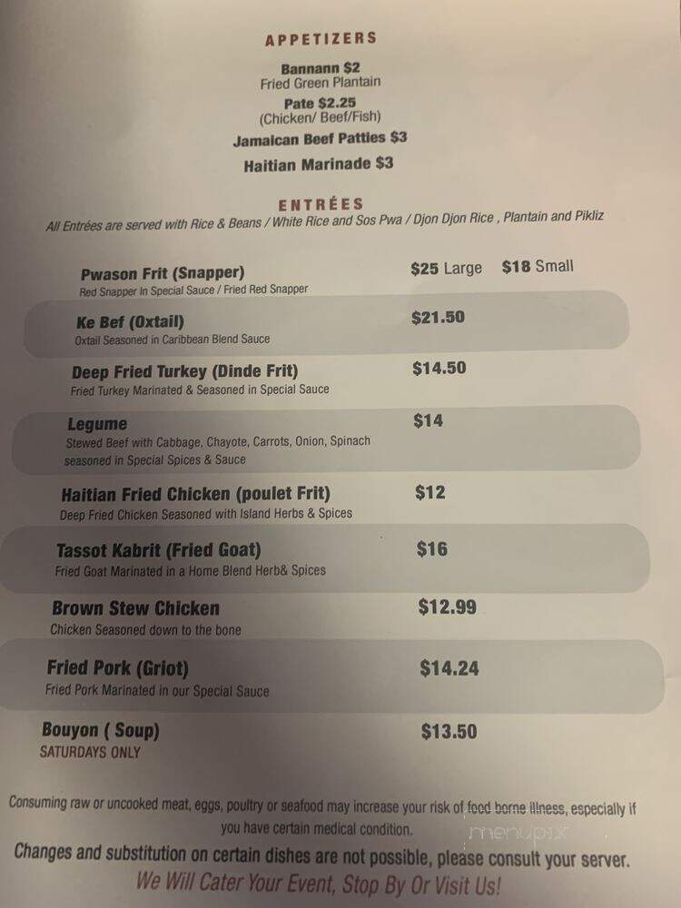 Jahiti Caribbean Restaurant - Seffner, FL menu_pic