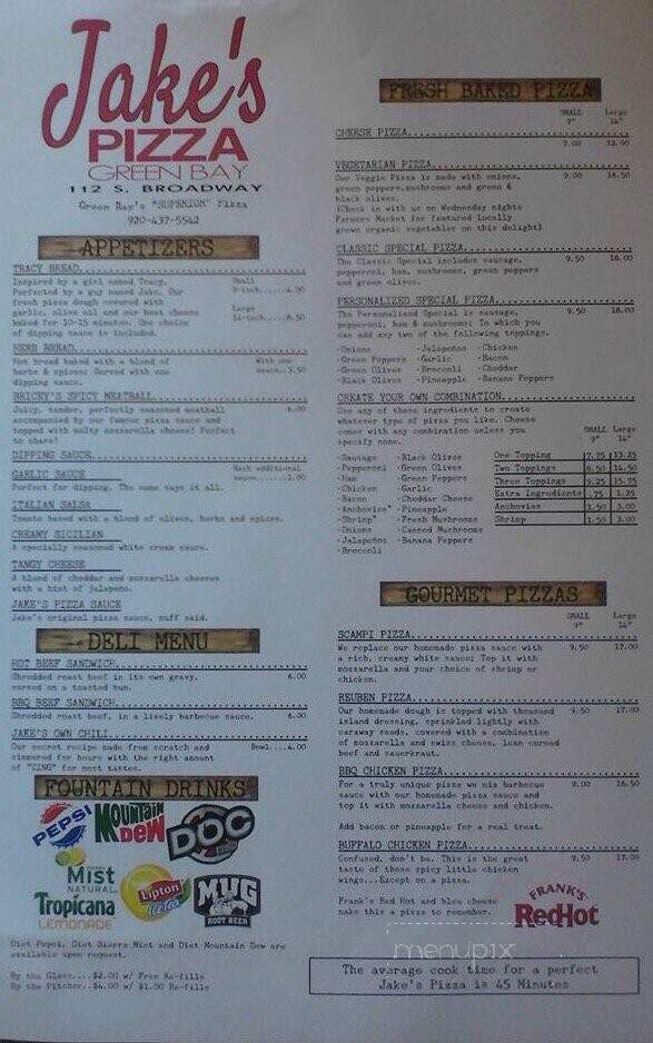Jakes Pizza - Green Bay, WI