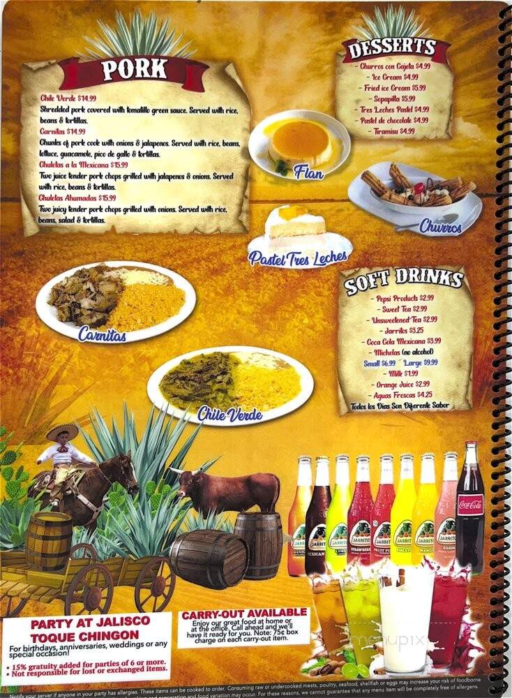 Jalisco El Toque Chingon - Louisville, KY menu_pic