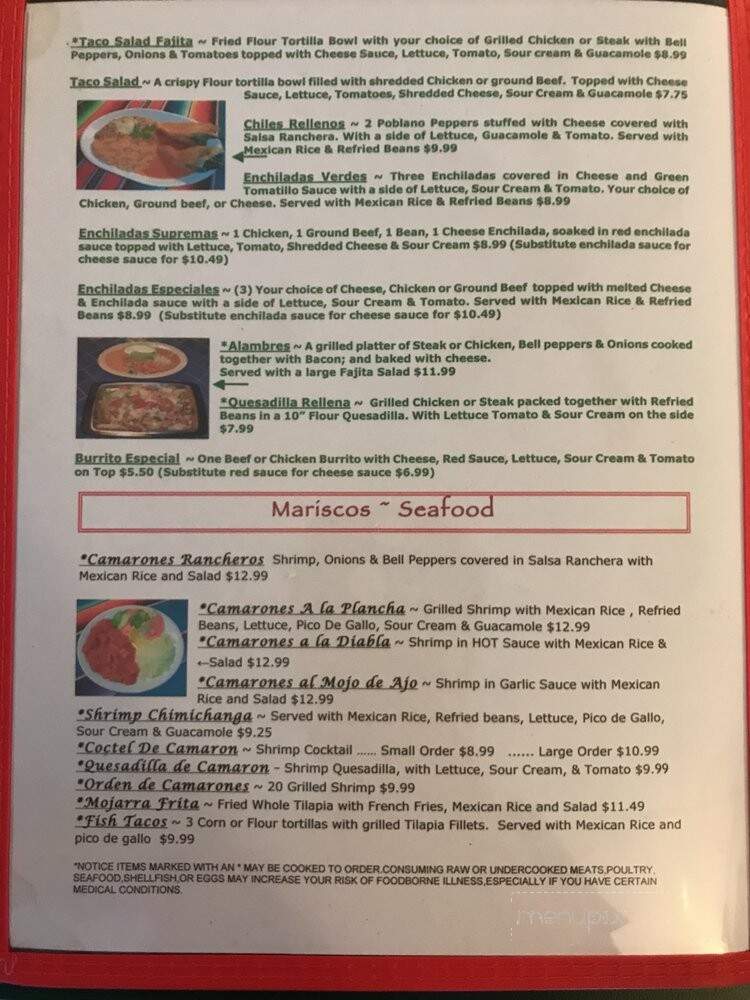 Julisco Mexican Resturant - Nashville, TN menu_pic