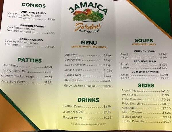Jamaica Gardens Restaurant - Longwood, FL menu_pic