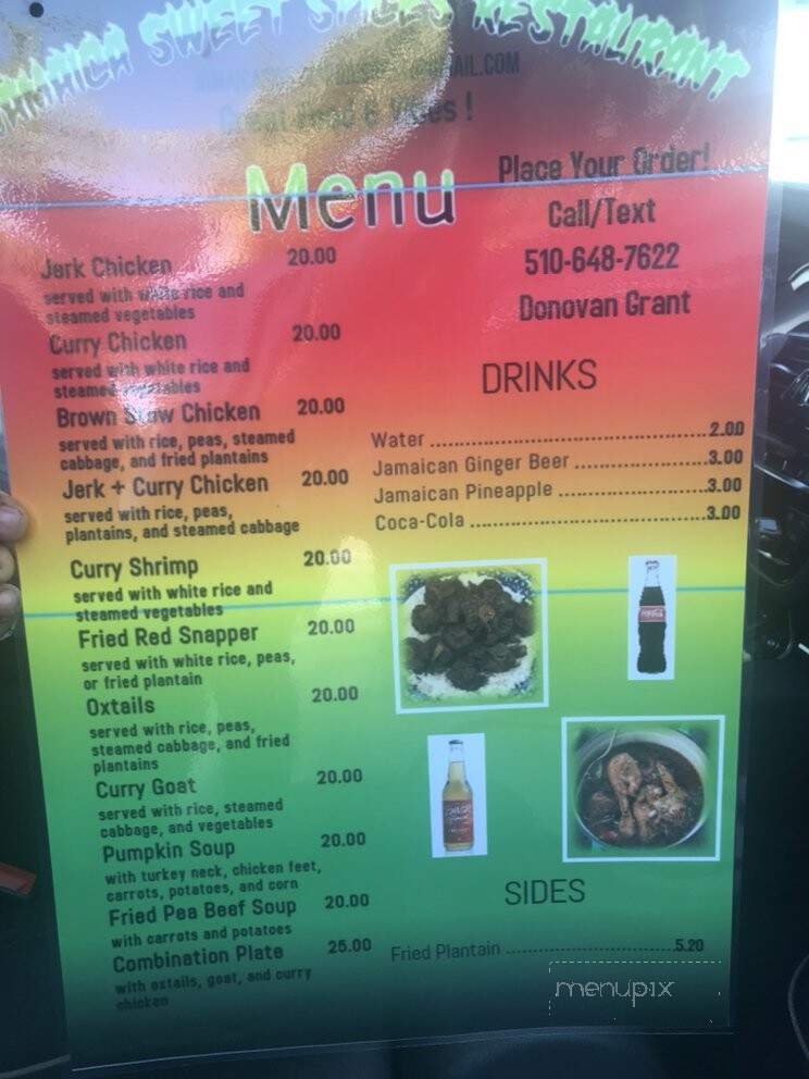 Jamaica Sweet Spices Restaurant - Antioch, CA menu_pic