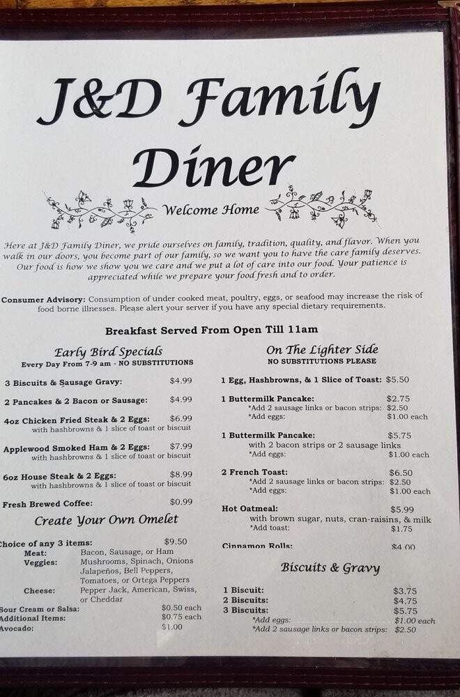 Classic 50's Diner - Yreka, CA menu_pic