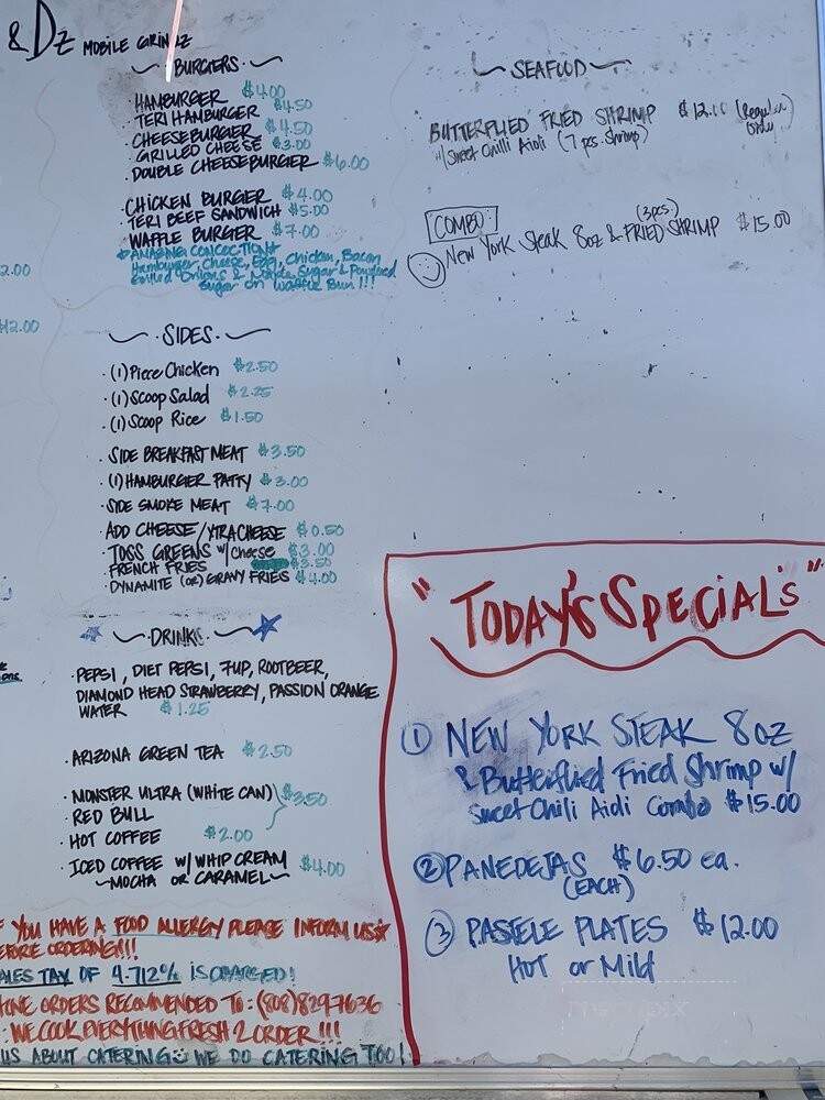 J & Dz Mobile Grindz - Kapolei, HI menu_pic