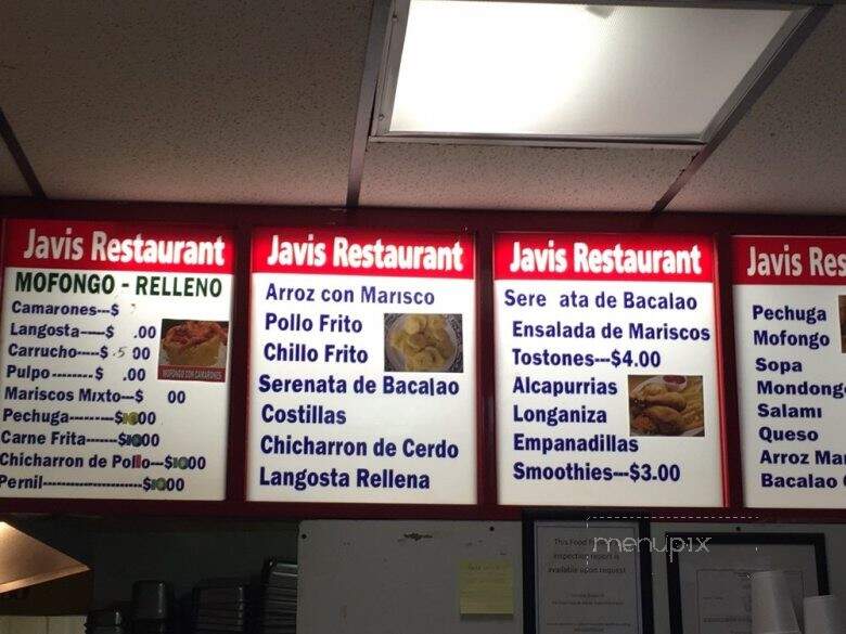 Javi Restaurant - Lebanon, PA menu_pic