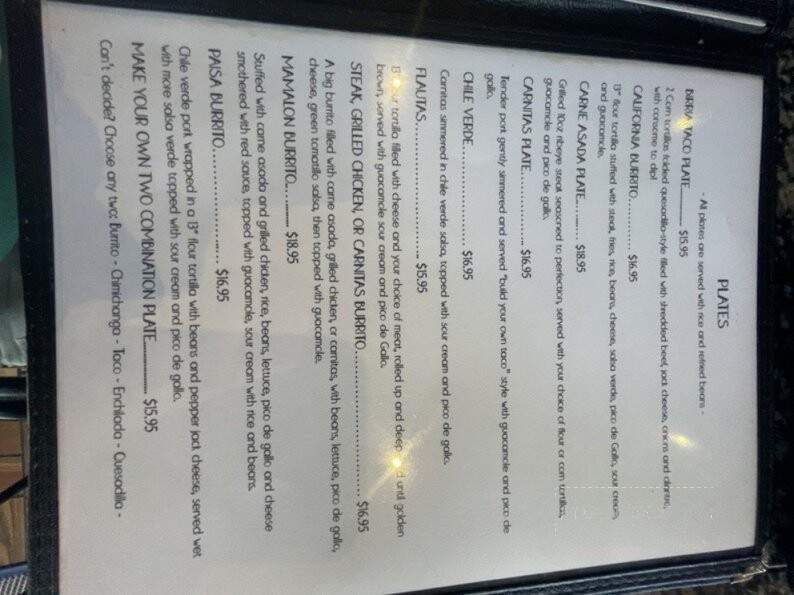 Javi's Mexican Grill - Wahiawa, HI menu_pic