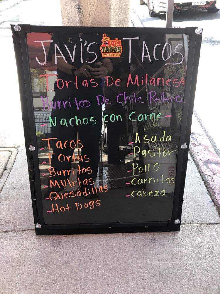 Javi's Tacos - Los Angeles, CA menu_pic