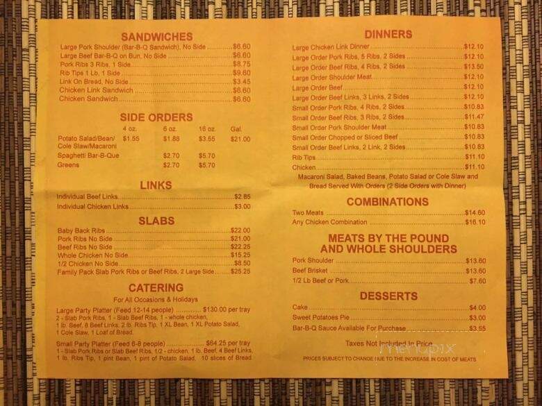 Jay Bee's Bar-B-Que - Cypress, CA menu_pic