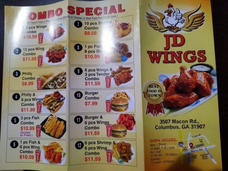 JD Wings - Columbus, GA menu_pic