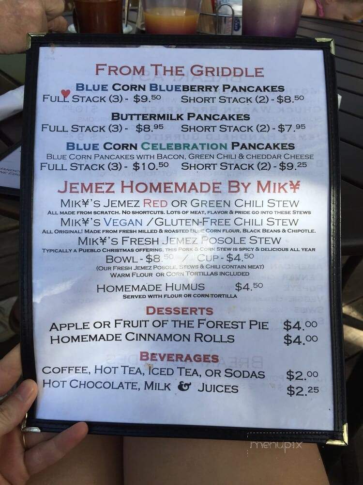 Jemez Stage Stop - Jemez Springs, NM menu_pic