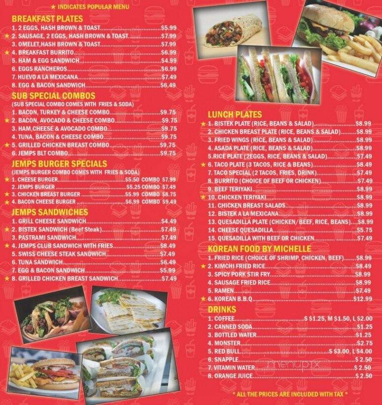 Jemp's Snack Bar - Los Angeles, CA menu_pic