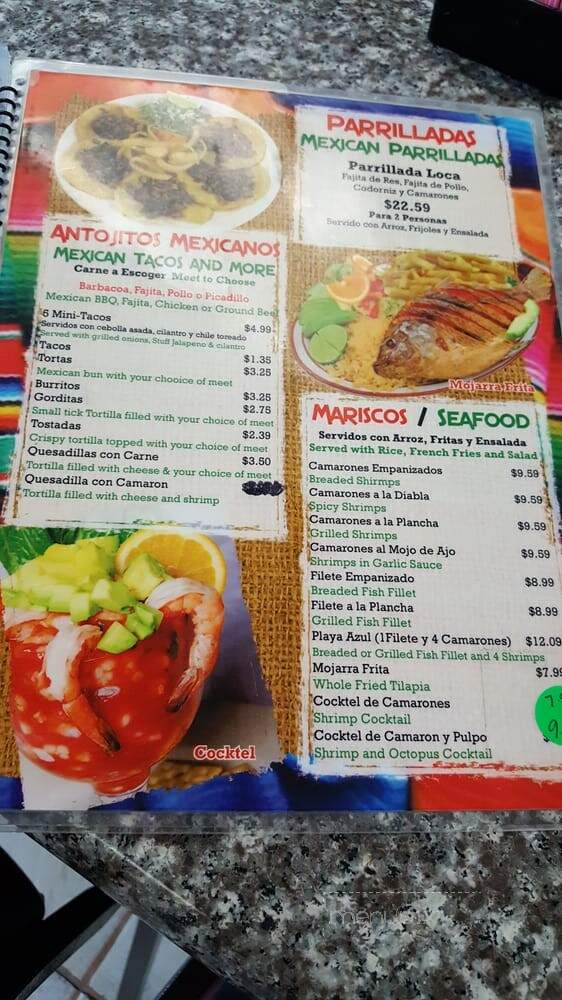 Jessica's Mexican Food - Houston, TX menu_pic