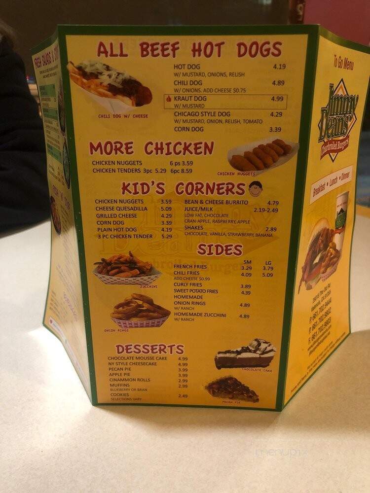 Jimmy Dean Charbroil Burger - Santa Clarita, CA menu_pic