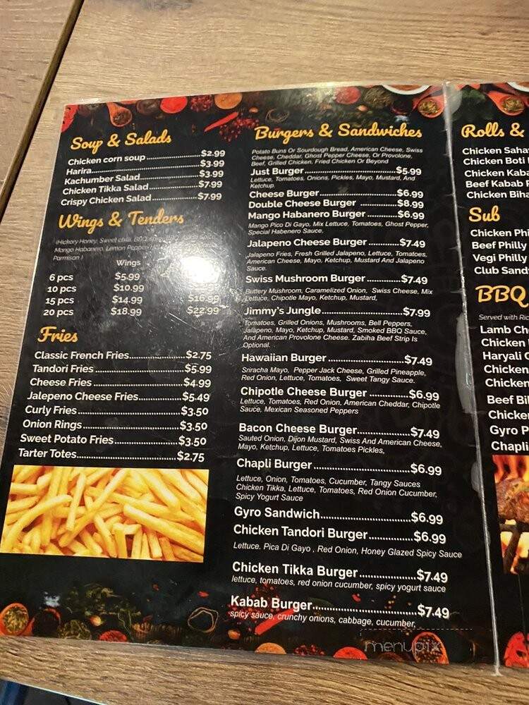 Jimmy's Burger & Grill - Irving, TX menu_pic