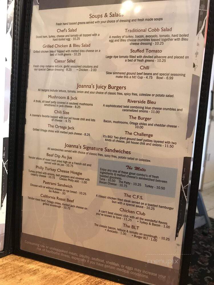 Lori's Cafe - Riverside, CA menu_pic