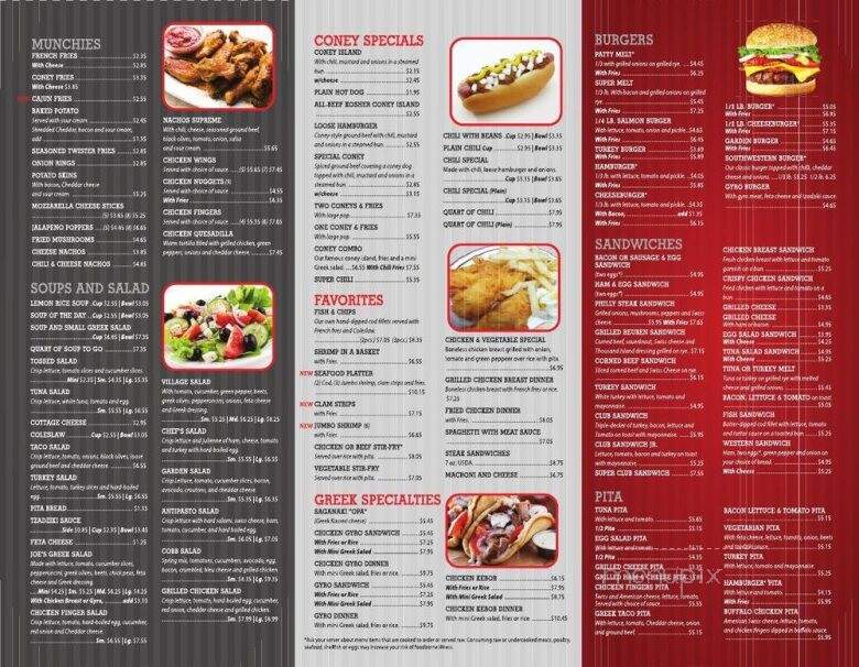 Joe's Coney Island - Center Line, MI menu_pic