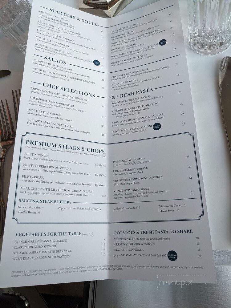 JoJo's Bar - Chagrin Falls, OH menu_pic