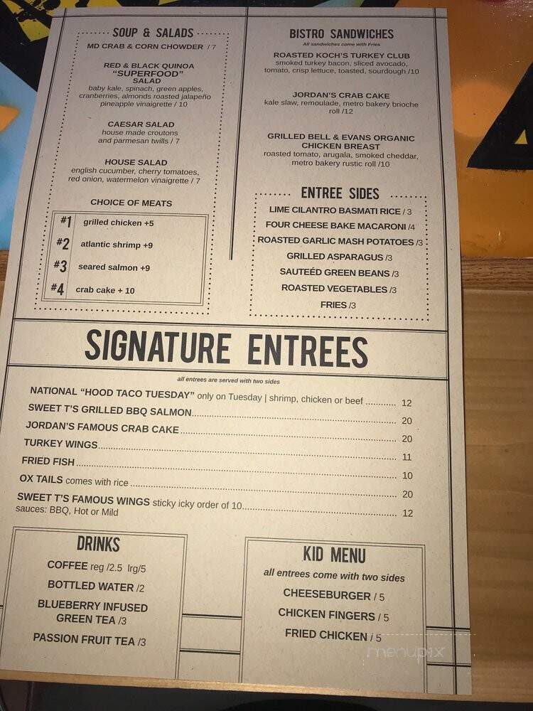 Jordan's Bistro - Temple Hills, MD menu_pic
