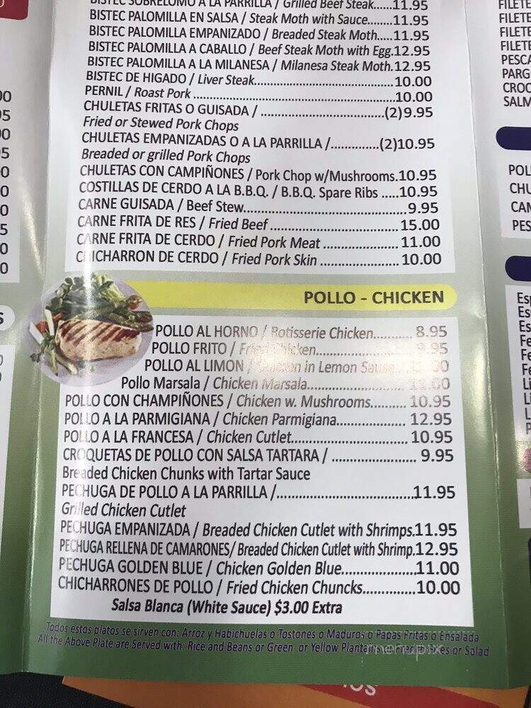 Jorge's Restaurant - Ridgewood, NY menu_pic