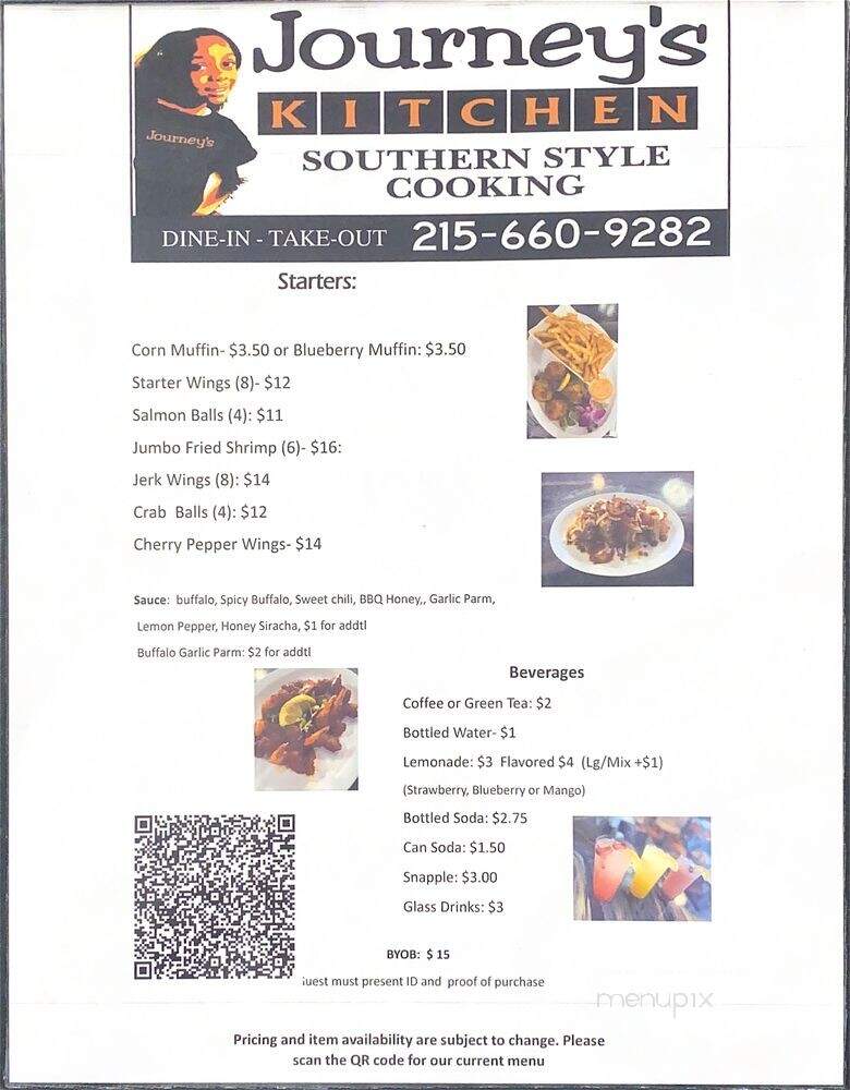 Journey's Kitchen - Philadelphia, PA menu_pic