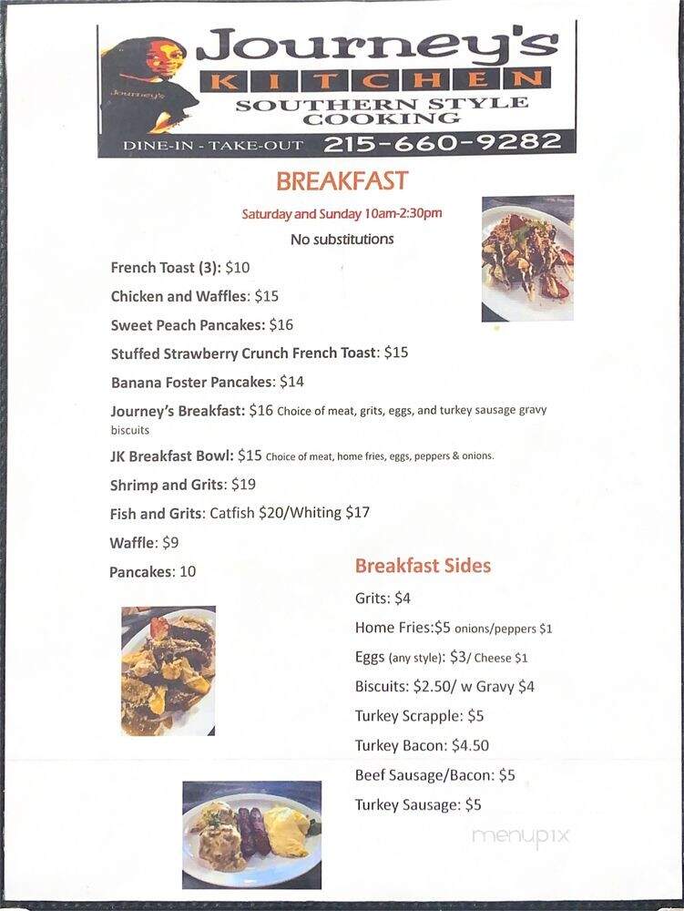 Journey's Kitchen - Philadelphia, PA menu_pic