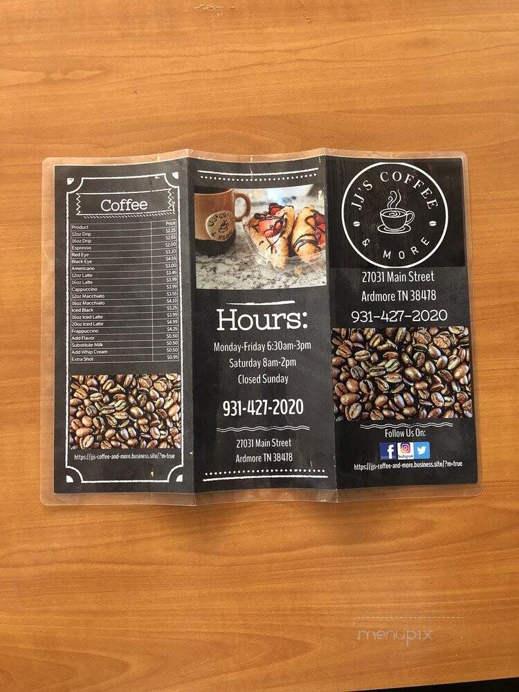 JT'S Coffee and More - Ardmore, TN menu_pic