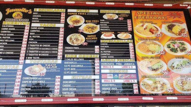 Juanito's Mexican Food - Cypress, CA menu_pic