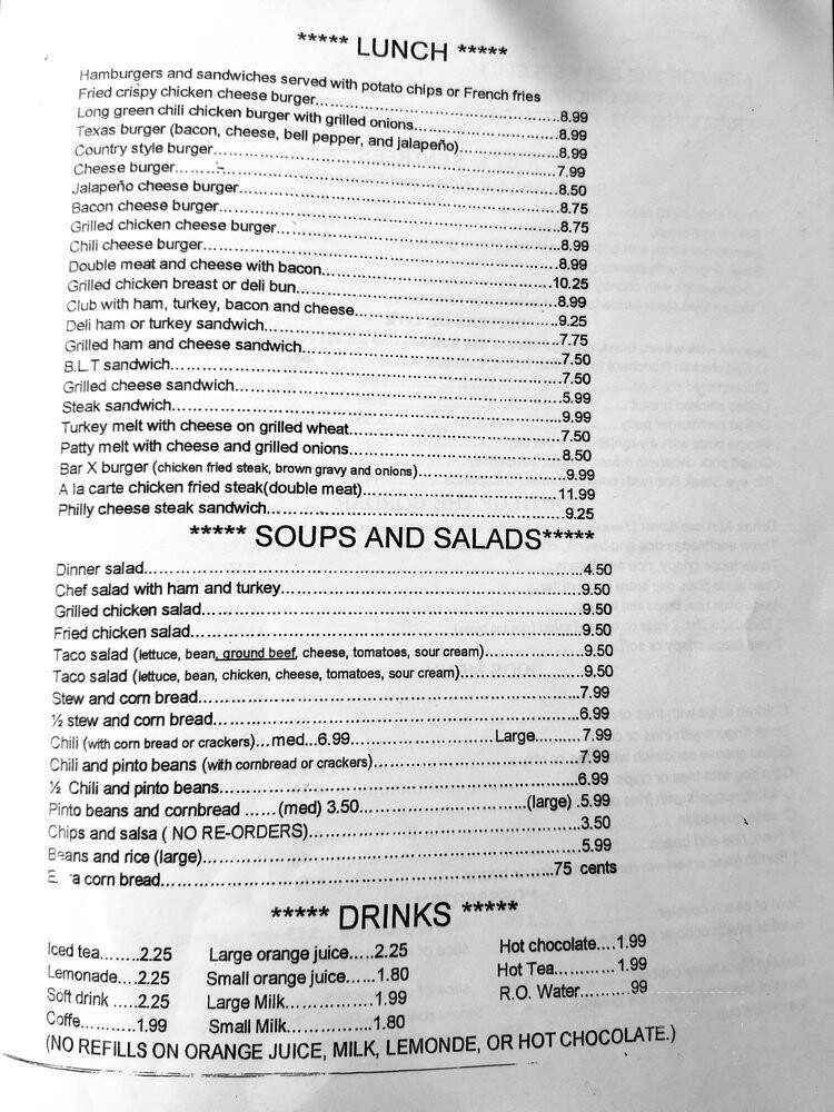 Judy K's Kountry Kitchen - Odessa, TX menu_pic
