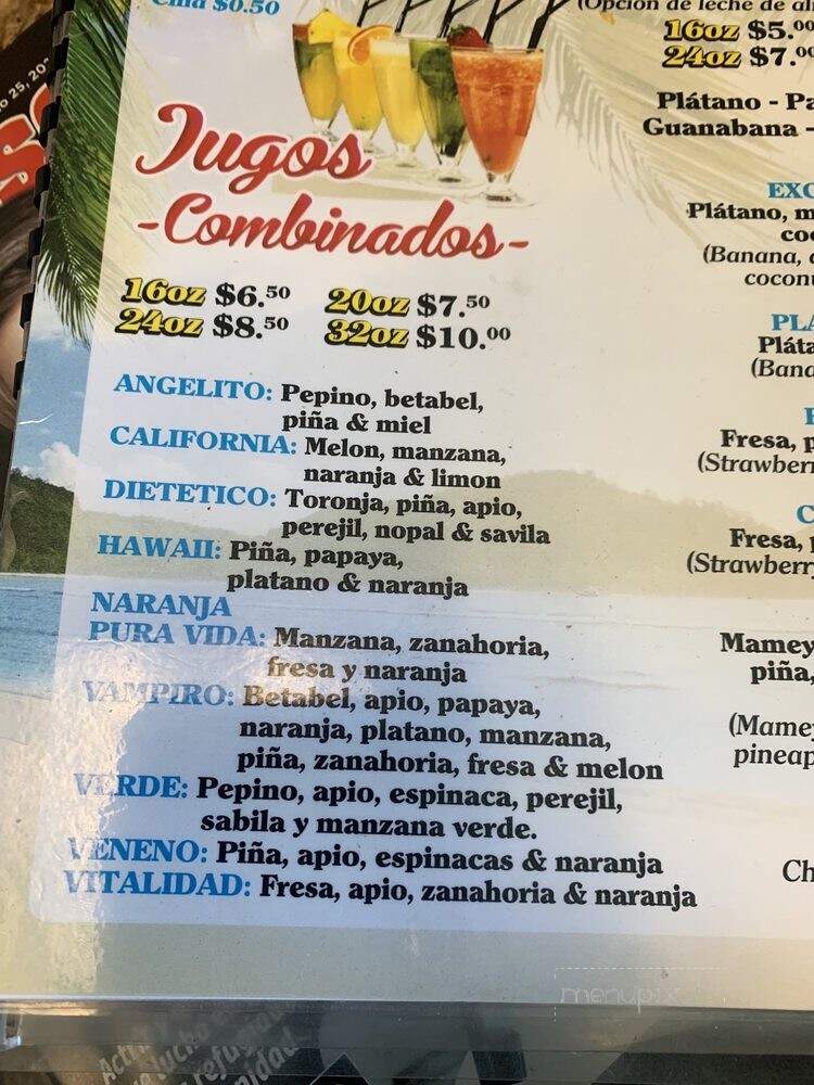 Jugos la Tropicana - Santa Ana, CA menu_pic