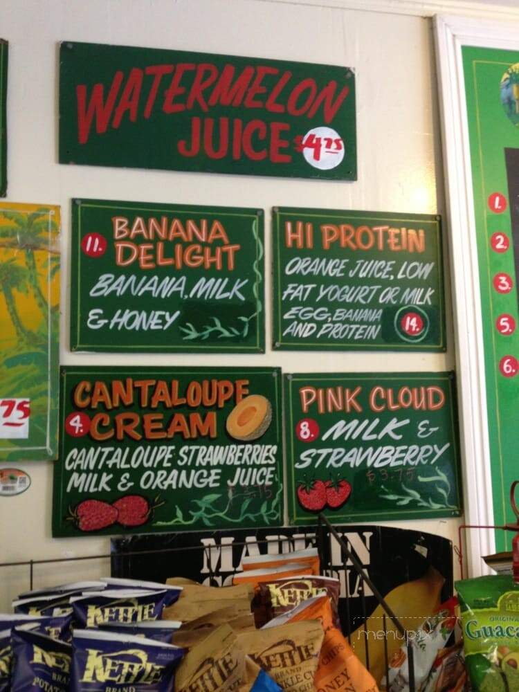 Juice Fountain - Los Angeles, CA menu_pic