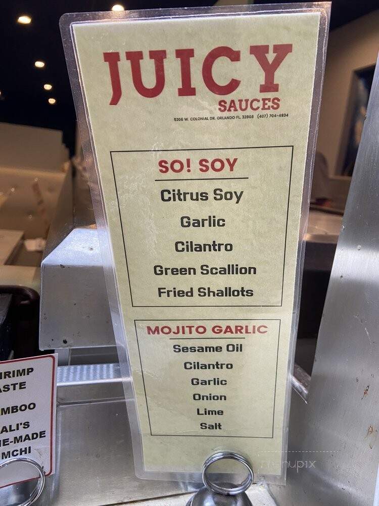 JuicyPot - Orlando, FL menu_pic