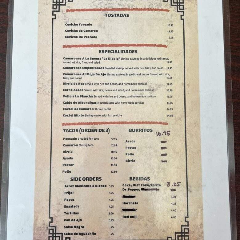 Julian's Aguachiles - Oxnard, CA menu_pic