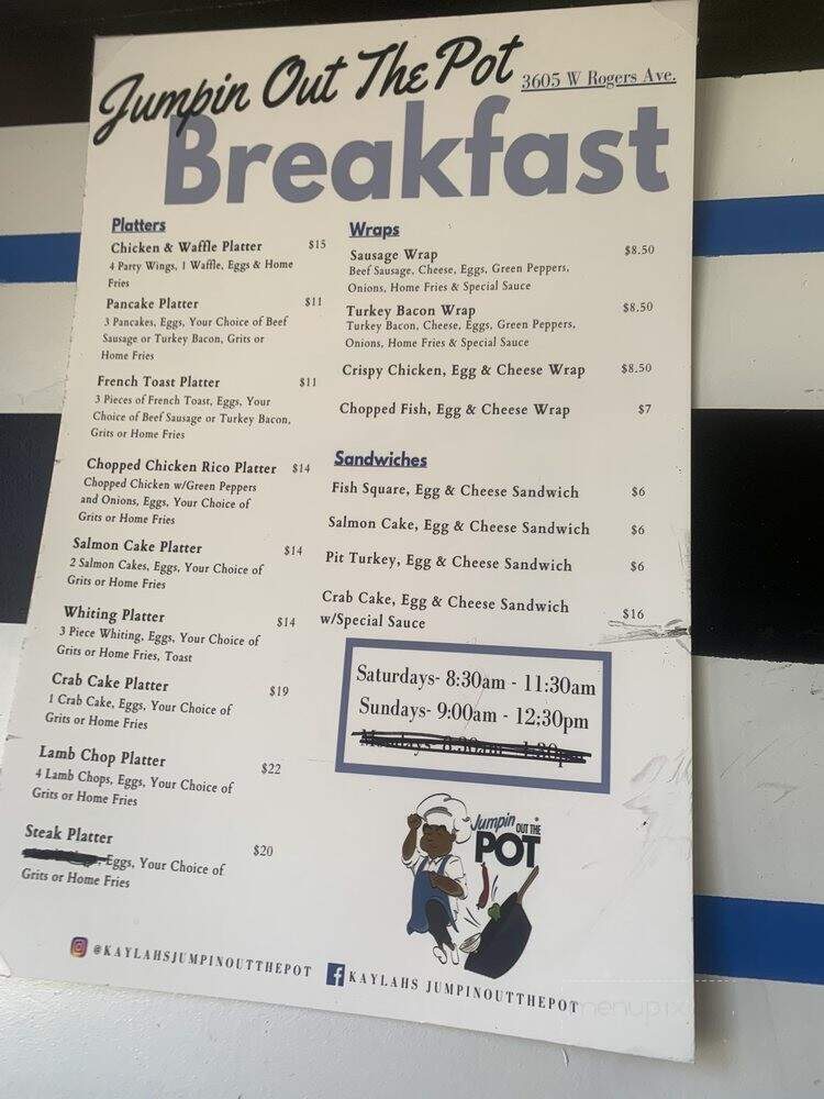 Jumpin Out The Pot - Baltimore, MD menu_pic