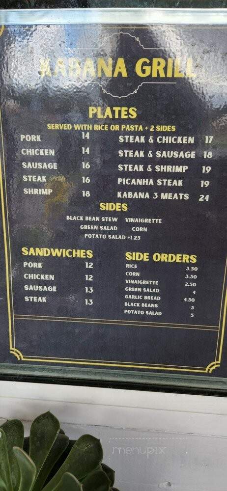 Kabana Grill - Wahiawa, HI menu_pic