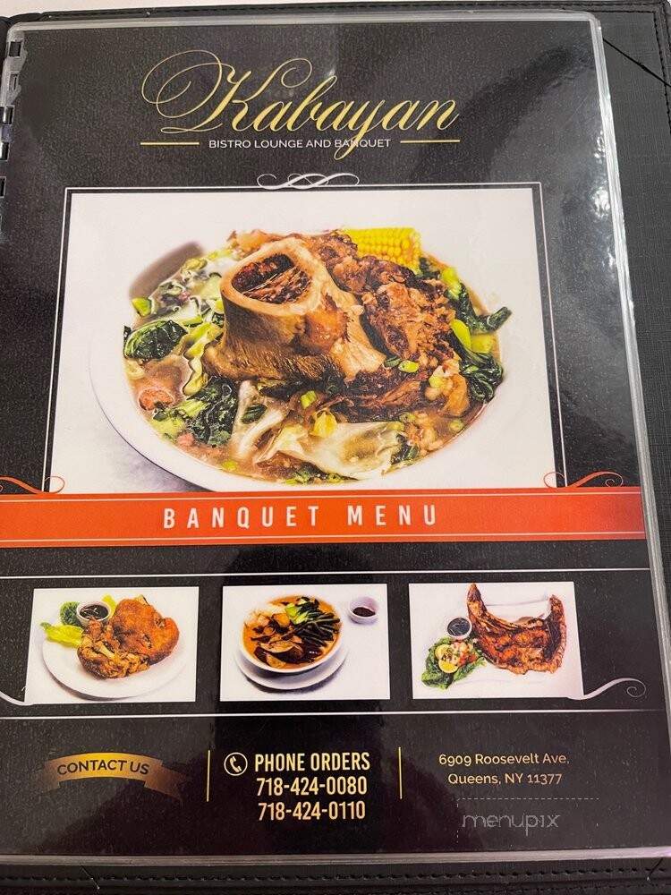 Kabayan Bistro Lounge and Banquet - Woodside, NY menu_pic