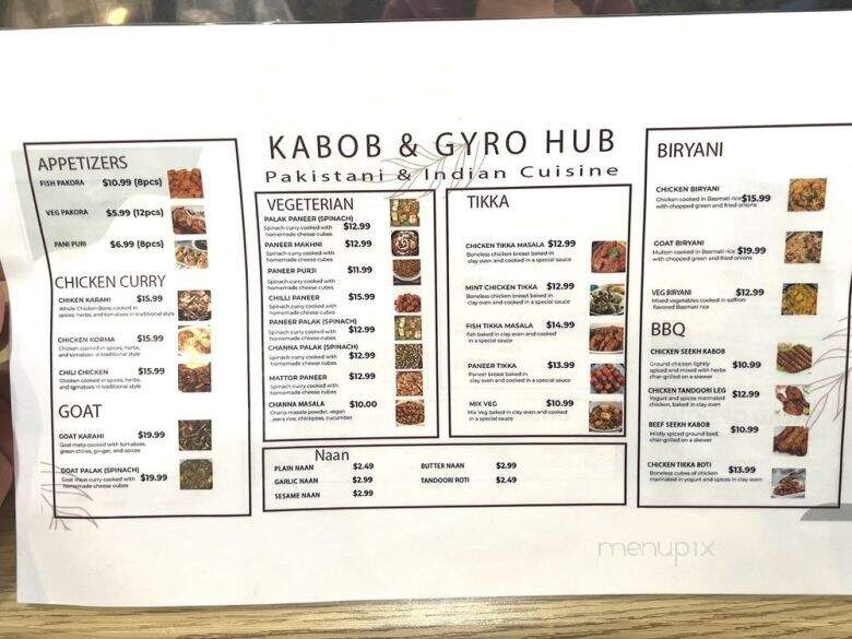 Kabob & Gyro Hub - Yuba City, CA menu_pic