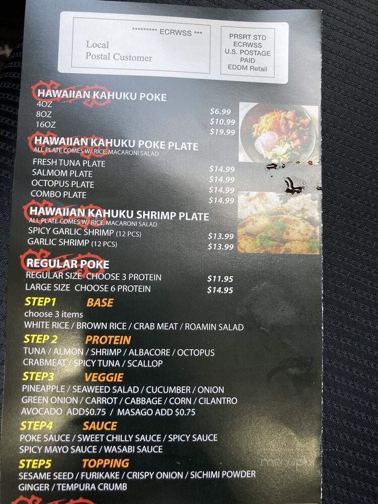 Kahuku Ahi Poke & Roll - Santa Fe Springs, CA menu_pic