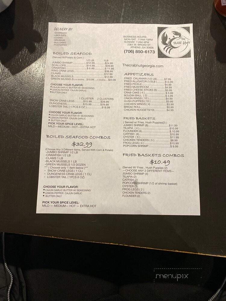 Kajun Seafood & Wings - Athens, GA menu_pic