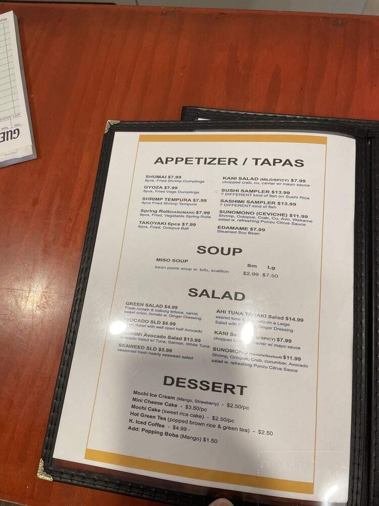 KaMe Sushi - Lodi, NJ menu_pic