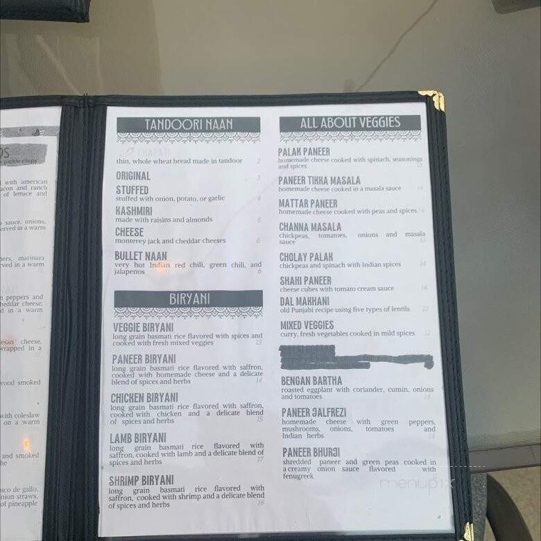 Karara - Middletown, PA menu_pic