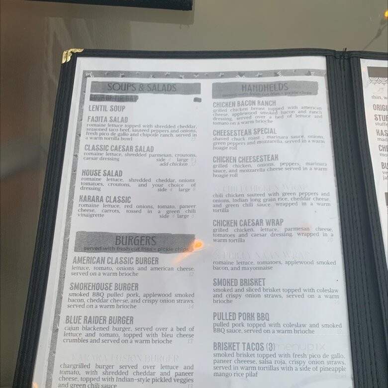 Karara - Middletown, PA menu_pic