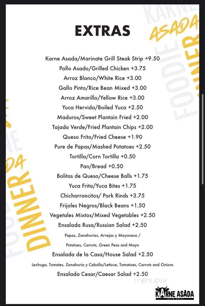 Karne Asada Latin Grill - Miami, FL menu_pic